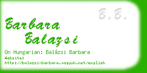 barbara balazsi business card