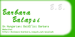 barbara balazsi business card